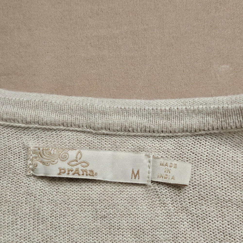 Prana Asymmetrica Tunic Sweater Med Boho Capsule Classic Long‎ Sleeve Comfy Top - Picture 3 of 7